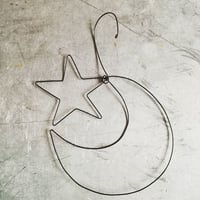 ワイヤーオーナメント　月と星