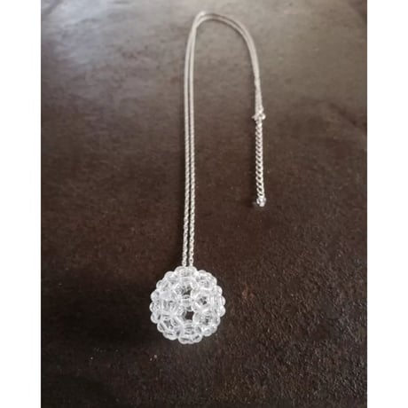fullerene フラーレン 水晶3mmネックレス80cm(marsa*original fullerene book付)