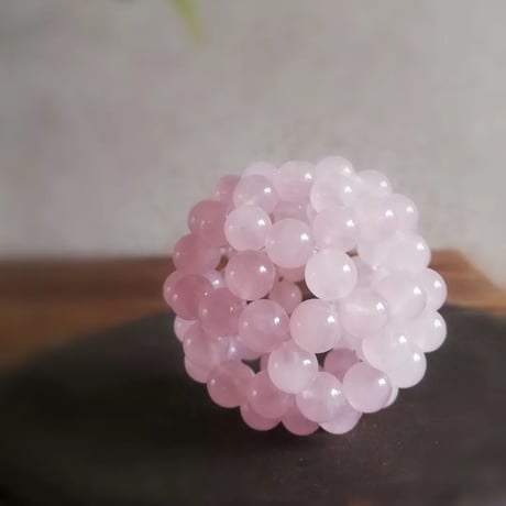fullerene フラーレン　ローズクォーツ８mm(marsa*original fullerene book付)