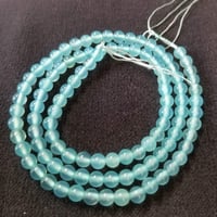 天然石　シーブルーカルセドニー　丸玉4mm