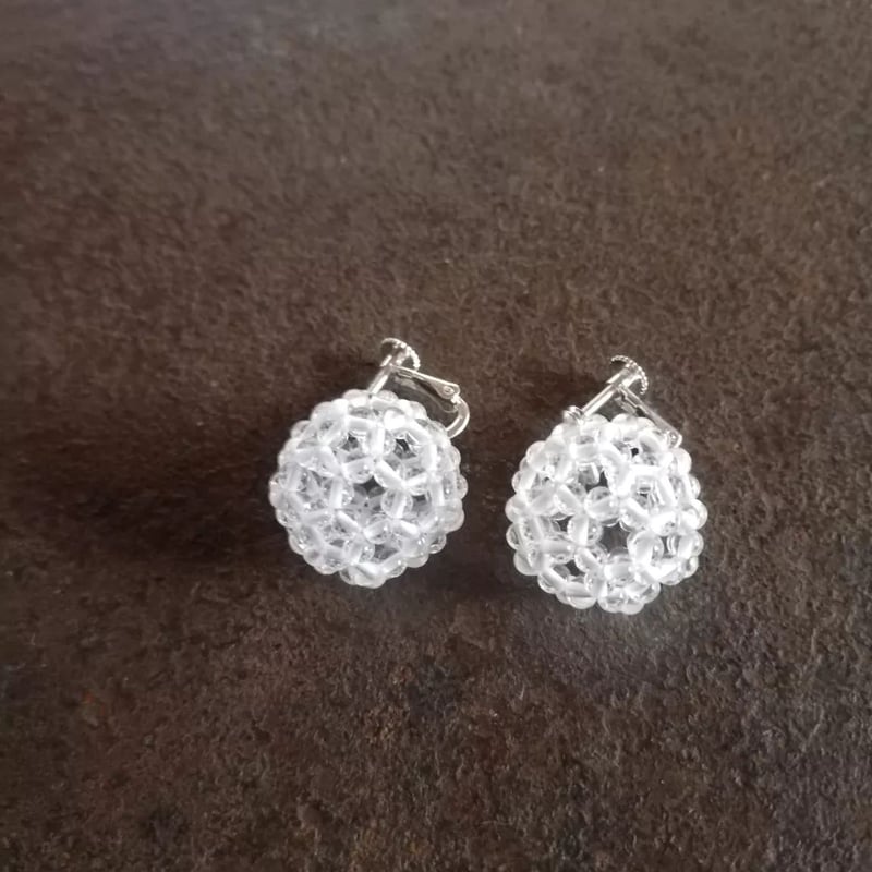 fullerene フラーレン 水晶3mmピアス/イヤリングsv925(marsa*origi