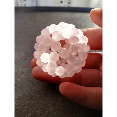fullerene フラーレン　ローズクォーツ6mm(marsa*original fullerene book付)