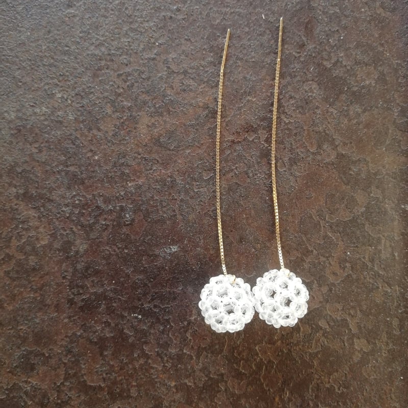 あみあみ　ピアス　フラーレン fullerene フラーレン水晶2mmアメリカンピアス(marsa*original ful