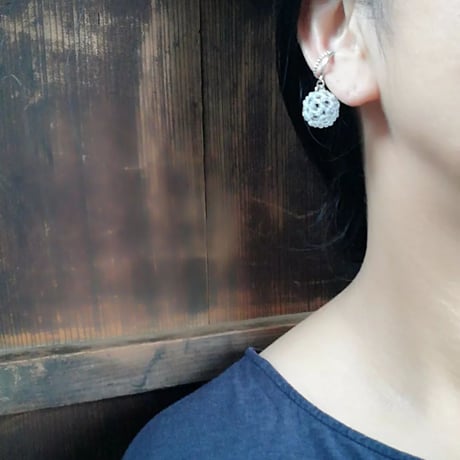 fullerene フラーレン水晶2mmイヤーカフsv925(marsa*original fullerene book付)