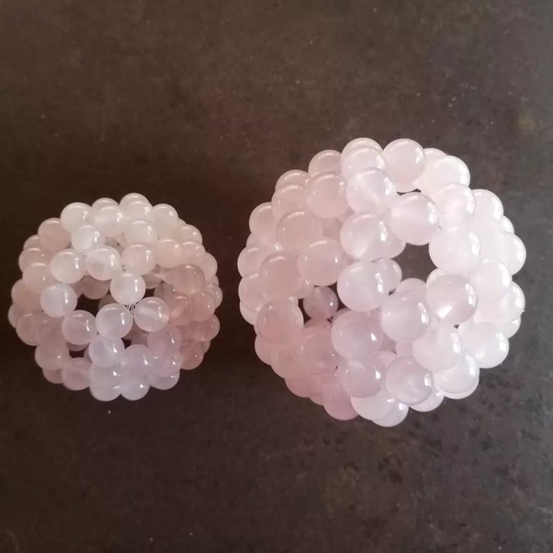 ローズクオーツ　フラーレン fullerene フラーレン ローズクォーツ8mm(marsa*original fulle