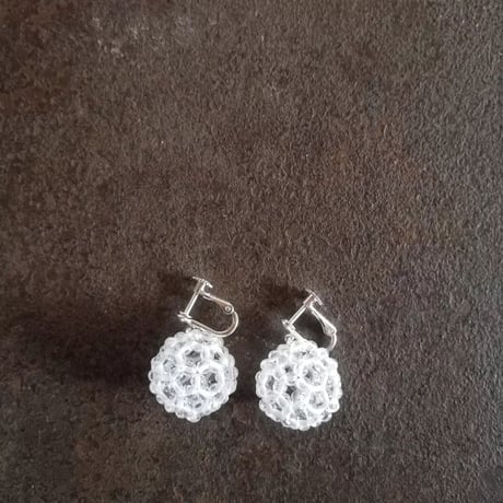 fullerene フラーレン 水晶2mmピアス/イヤリングsv925(marsa*original fullerene book付)