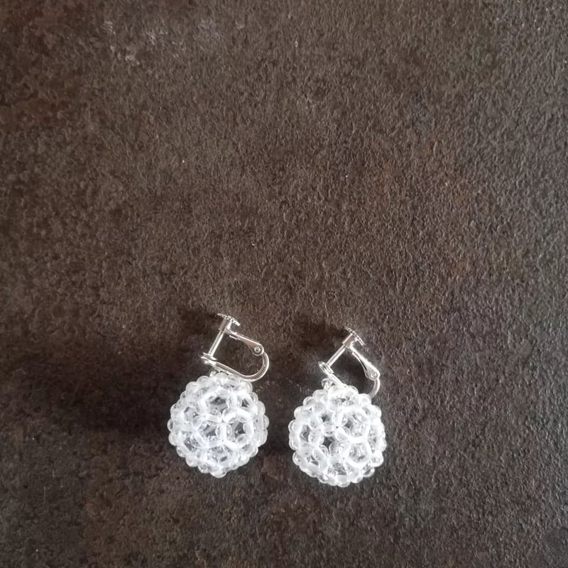 fullerene フラーレン 水晶2mmピアス/イヤリングsv925(marsa*origi