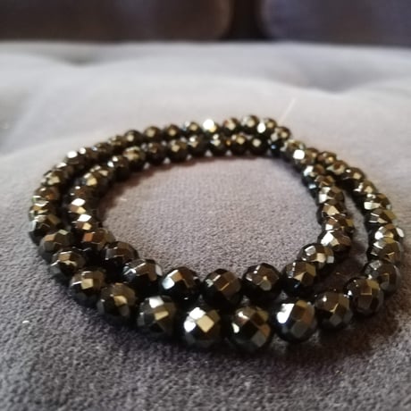 天然石　オニキス3A　カット玉6mm