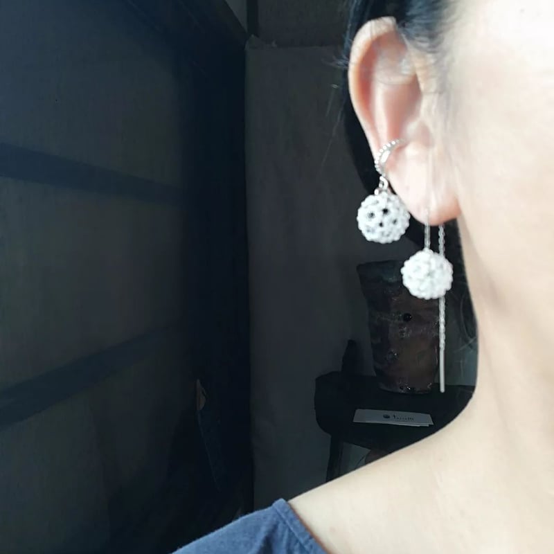 fullerene フラーレン水晶2mmアメリカンピアス(marsa*original ful