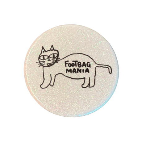Taishi Ishida Original Art Pin Badge | Glitter Cat