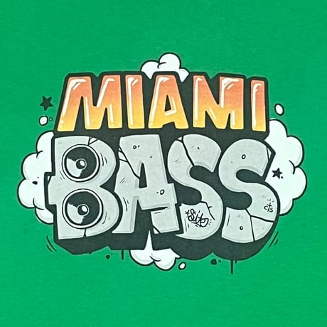 【Threepee Boys × SITE (Ghetto Hollywood)】 - MIAMI BASS Tee Green