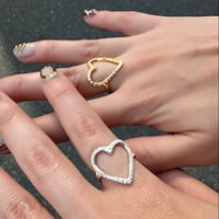 【受注生産】Neo open heart ring 石あり