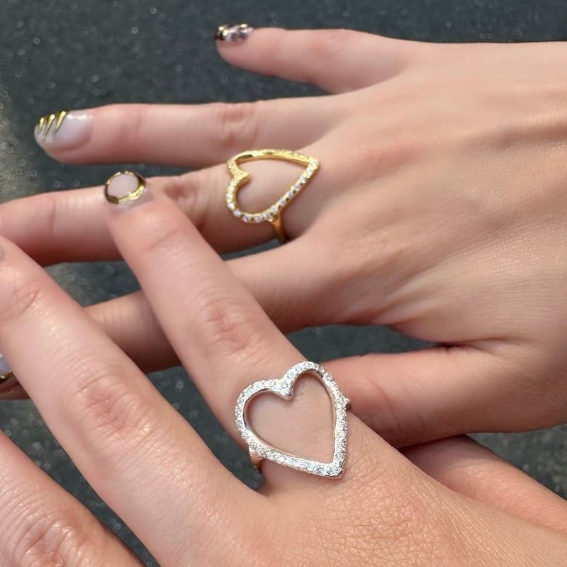 受注生産】Neo open heart ring 石あり | nananbijouxxx