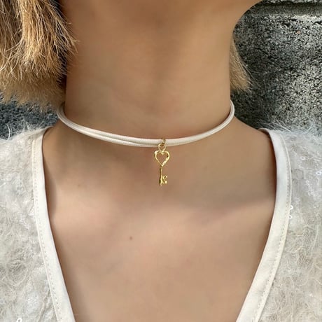 Heart key charm