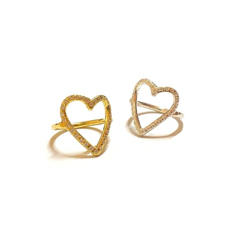【受注生産】Neo open heart ring 石あり