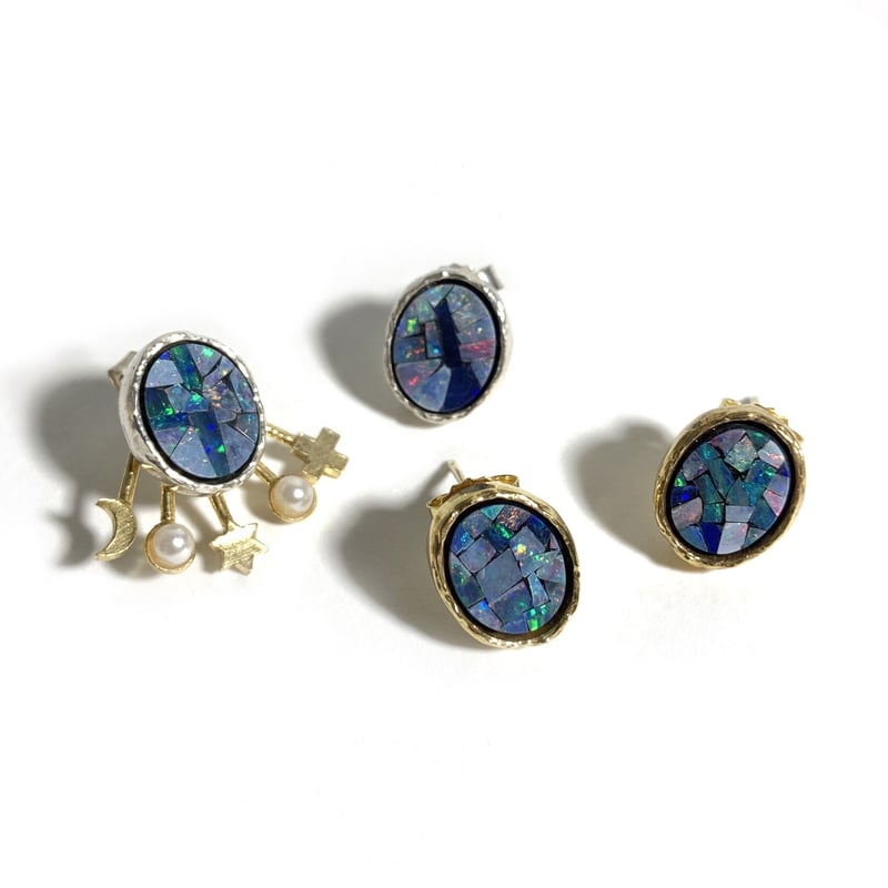 Mosaic opal pierce (Set) | nananbijouxxx