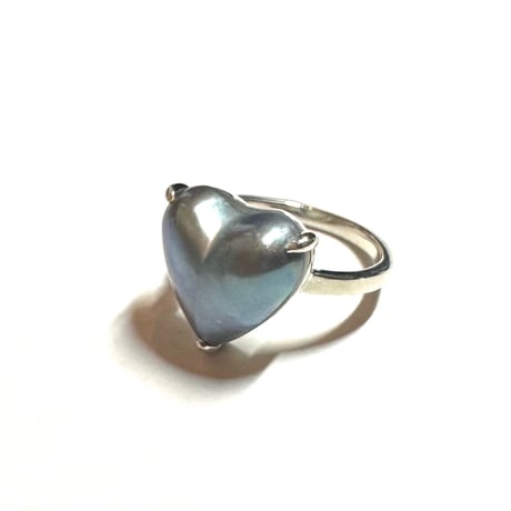 【受注生産】Heart Pearl Ring（ツメ）