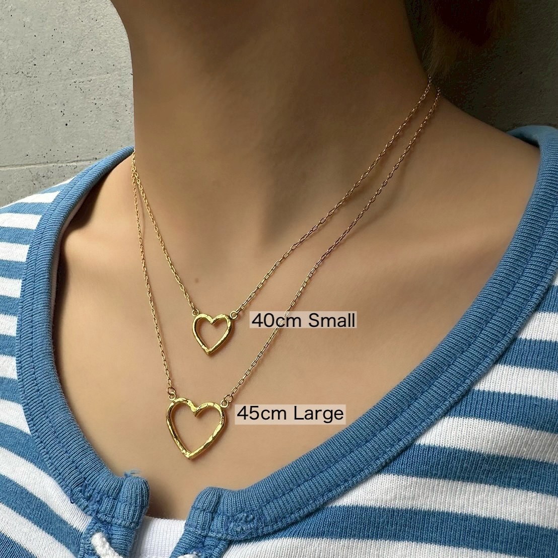 Open heart necklace〈Large〉 | nananbijouxxx