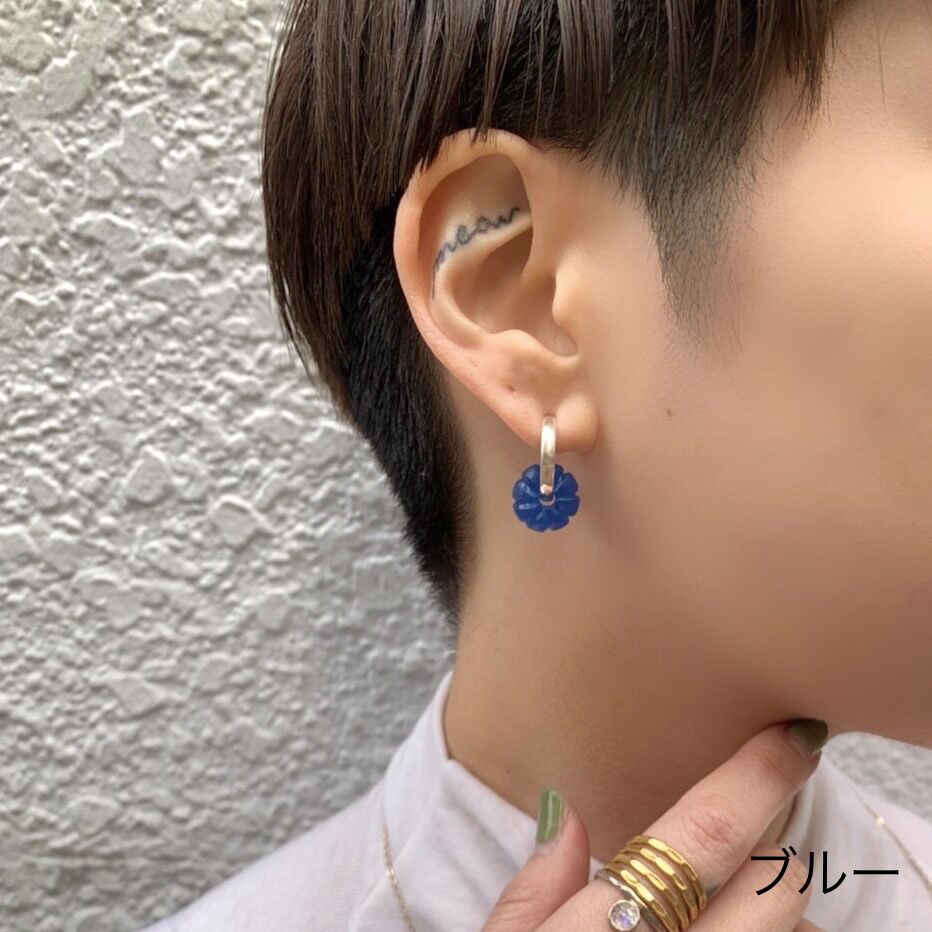 Flower stone pierce charm (Set) チャームのみ