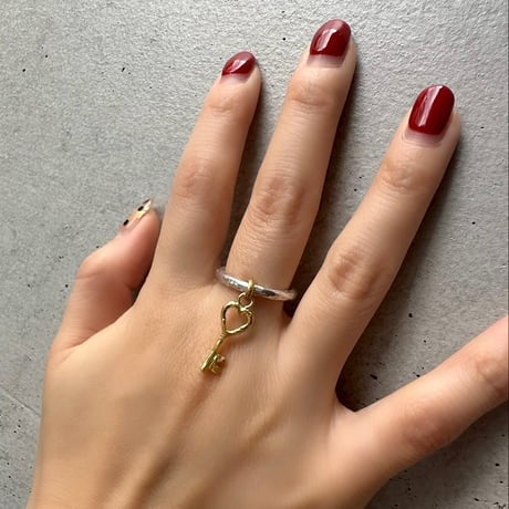Heart key charm
