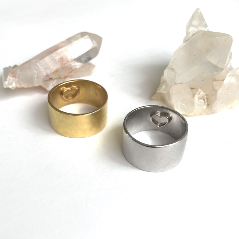 Stamp ring / Heart | nananbijouxxx