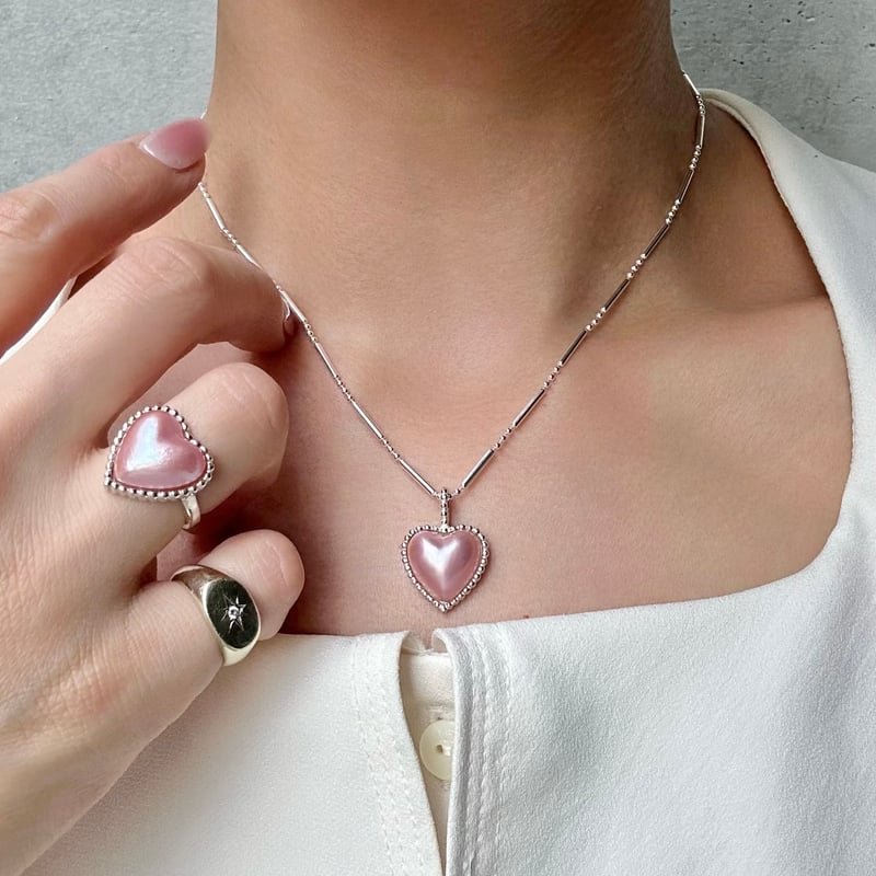 Heart Pearl Charm | nananbijouxxx