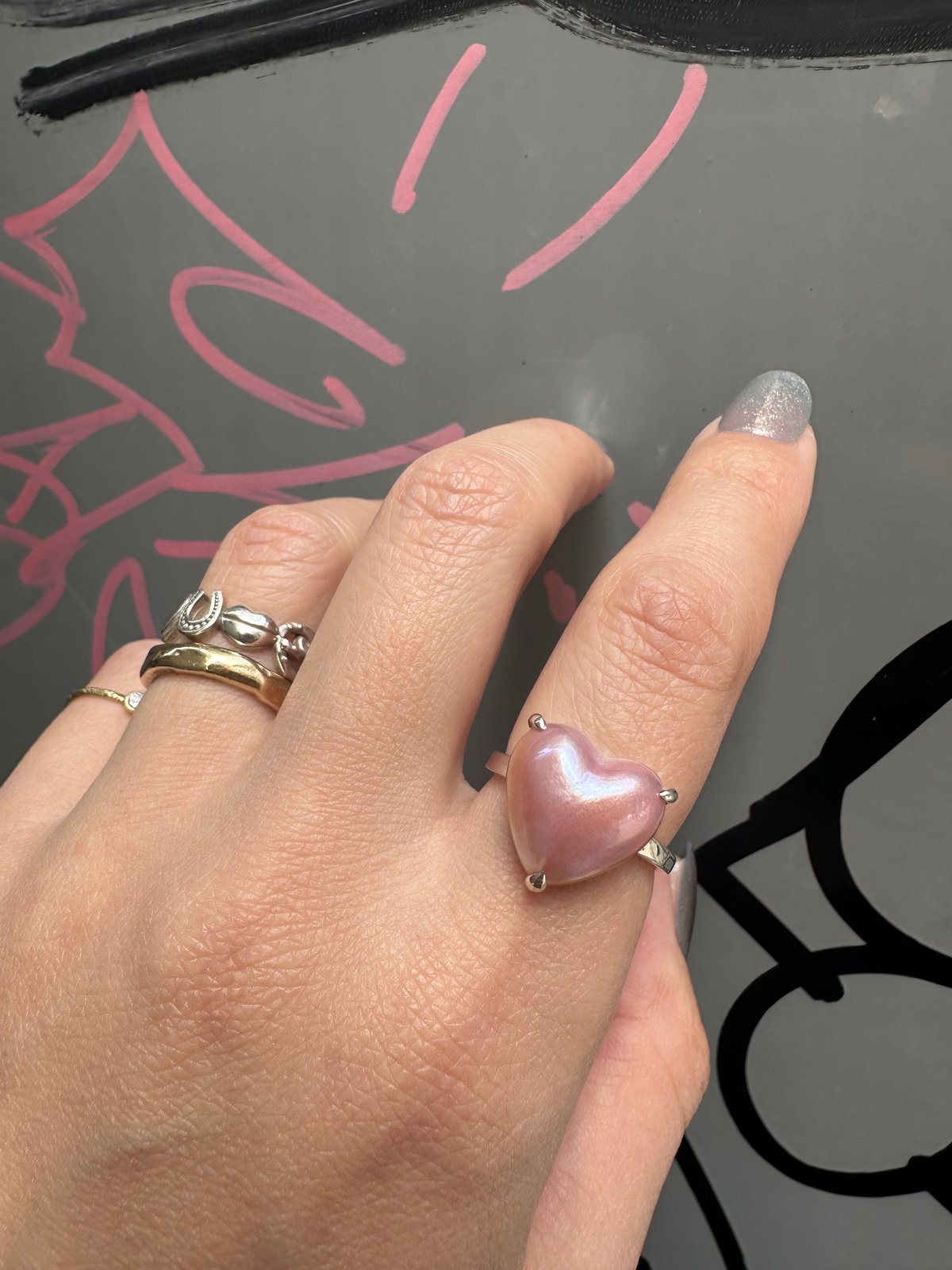 受注生産】Heart Pearl Ring（ツメ） | nananbijouxxx