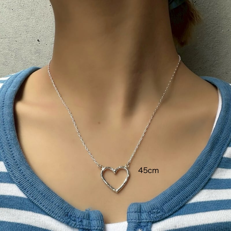 Open heart necklace〈Large〉 | nananbijouxxx