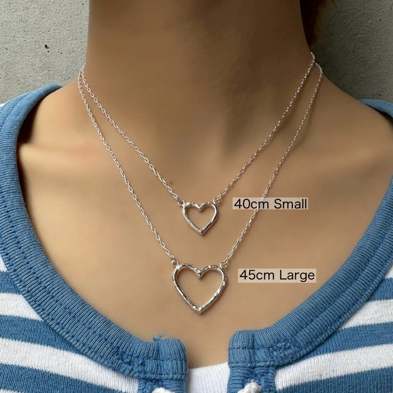 Open heart necklace〈Large〉 | nananbijouxxx
