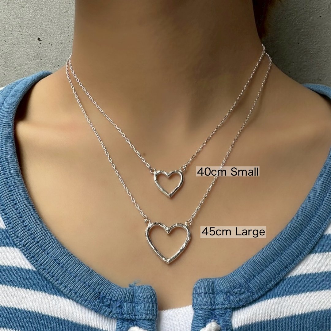 Open heart necklace〈Large〉 | nananbijouxxx