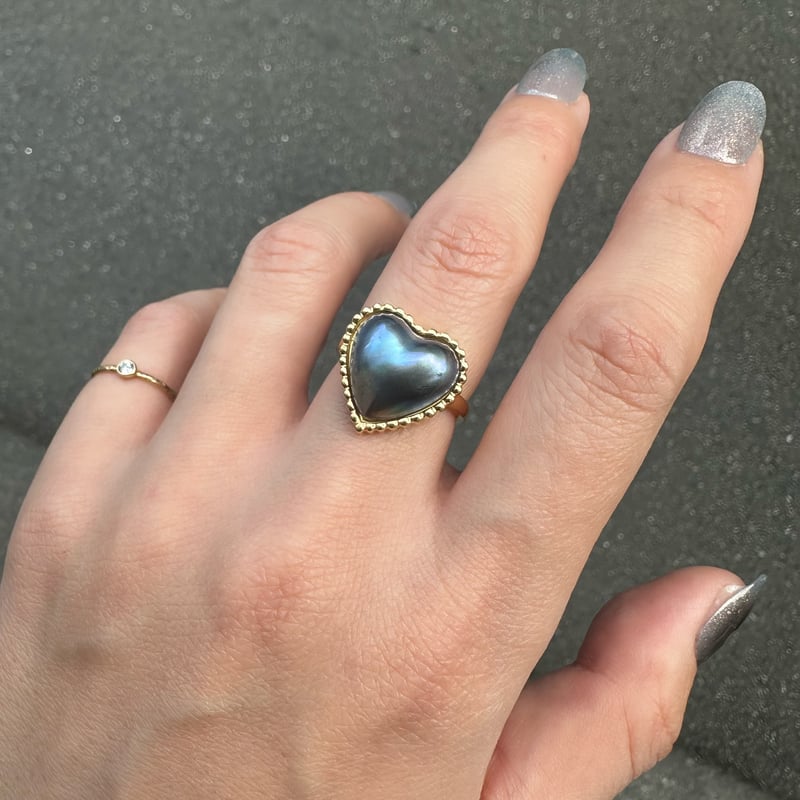 受注生産】Heart Pearl Ring(ミル) | nananbijouxxx 受注生産】Heart Pearl Ring(ミル) | nananbijouxxx