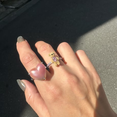 【受注生産】Heart Pearl Ring 18mm