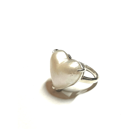 【受注生産】Heart Pearl Ring 18mm