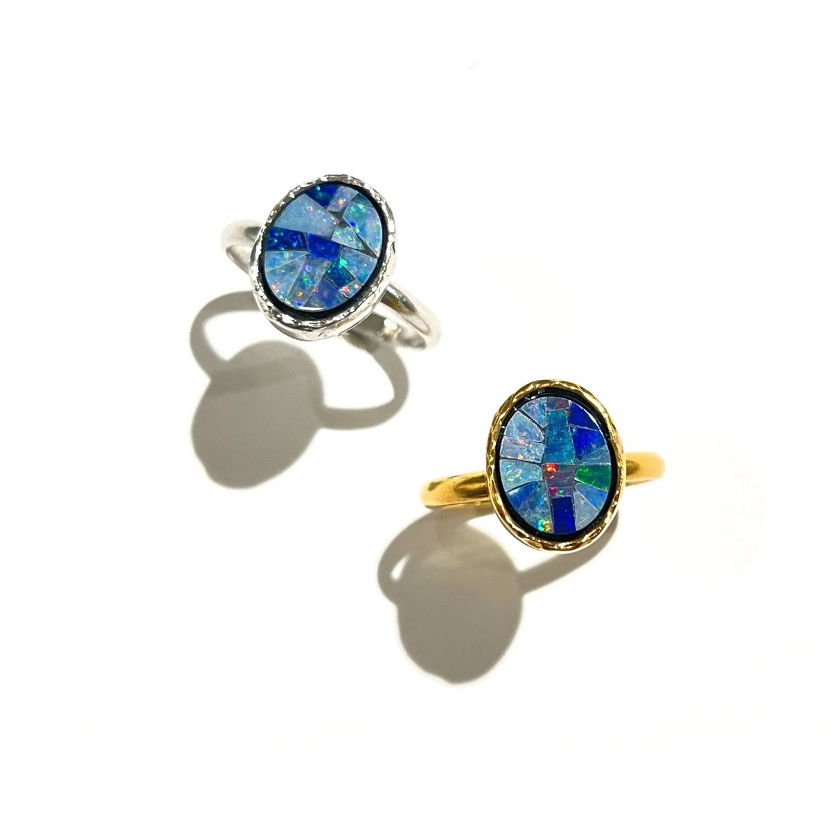 Mosaic opal ring | nananbijouxxx