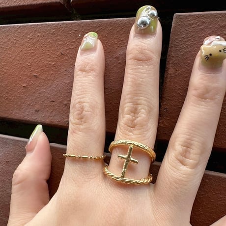 【受注生産】2連 cross ring