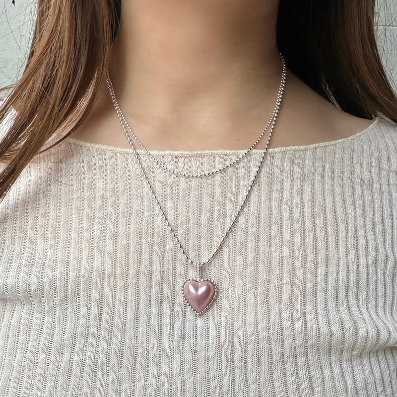 Heart Pearl Charm | nananbijouxxx
