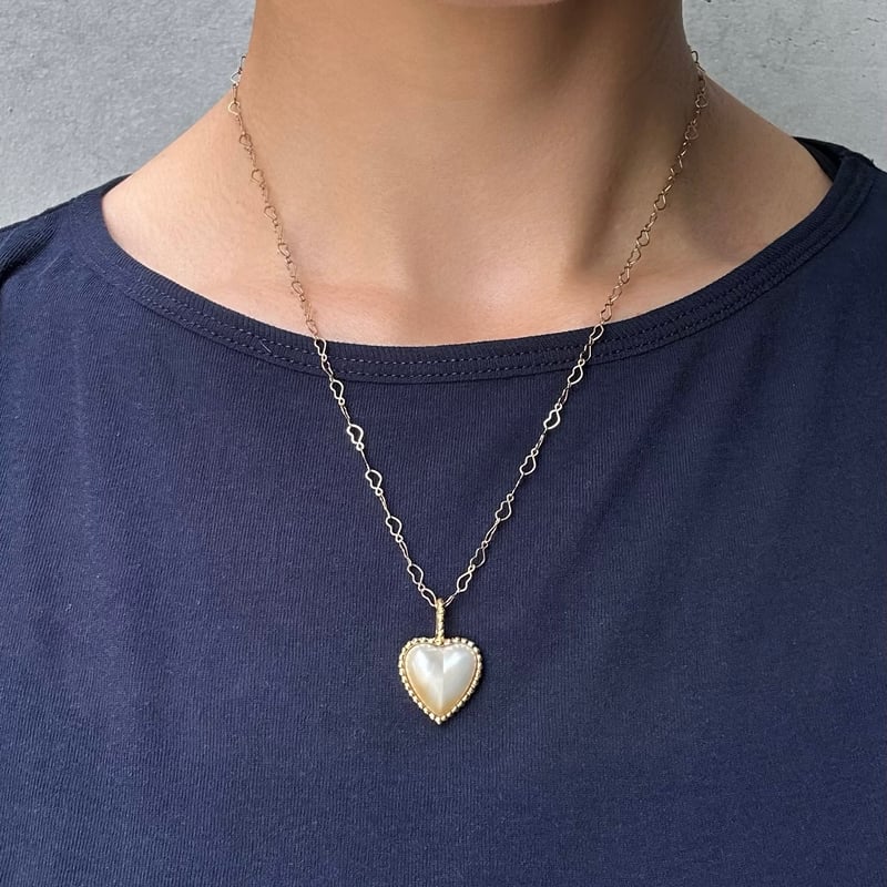 Heart Pearl Charm | nananbijouxxx