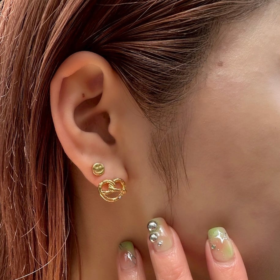 hi♡様　ピアス 925 Silver]四葉のクローバーピアス (2type) 両耳用 韓国