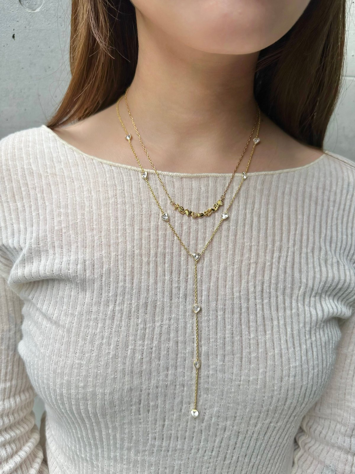 X hearts necklace | nananbijouxxx