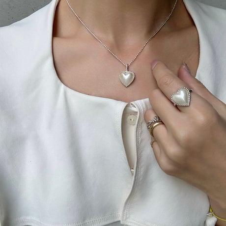 Heart Pearl Charm