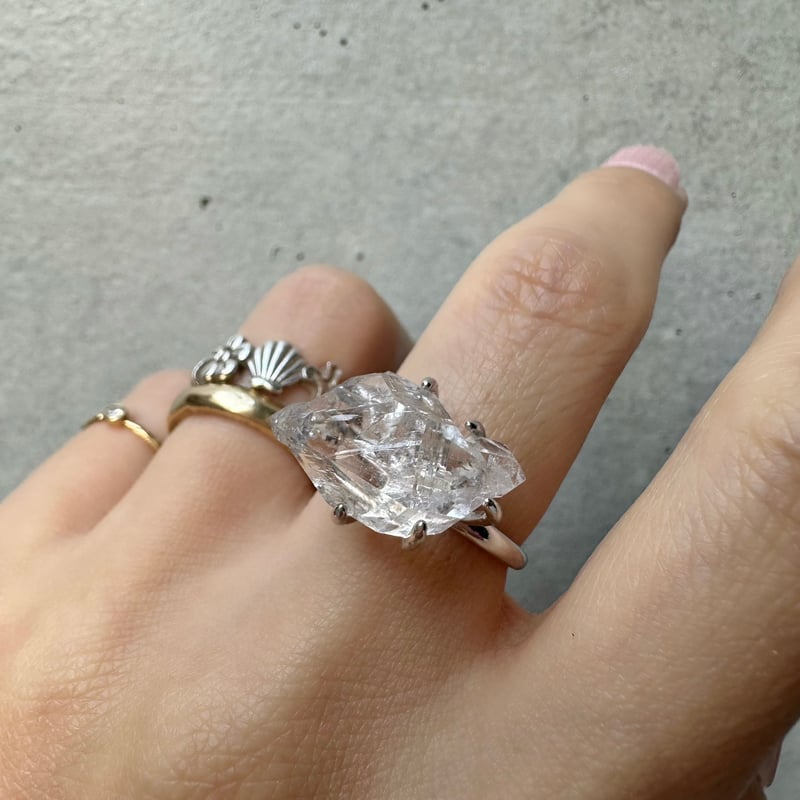 ハリックァハーキーマダイヤモンドリング（used美品） Herkimer Diamond Ring | nananbijouxxx