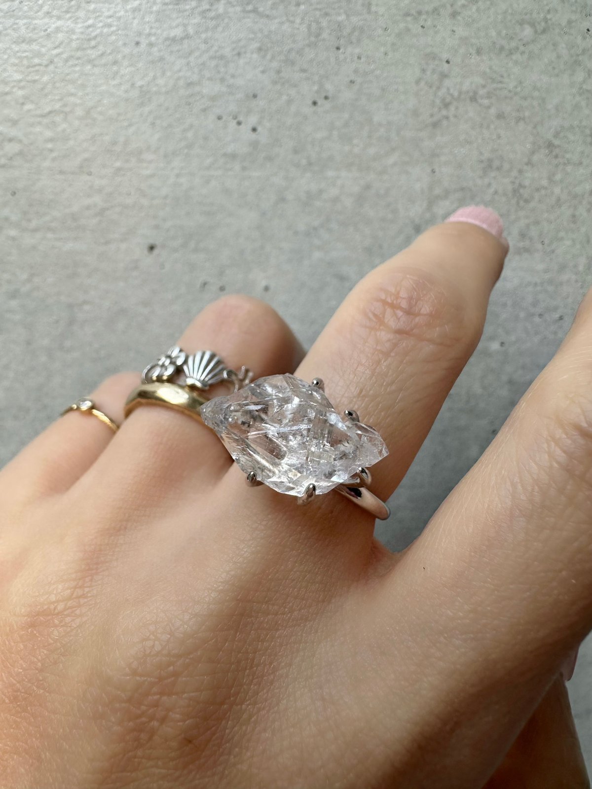 Herkimer Diamond Ring | nananbijouxxx