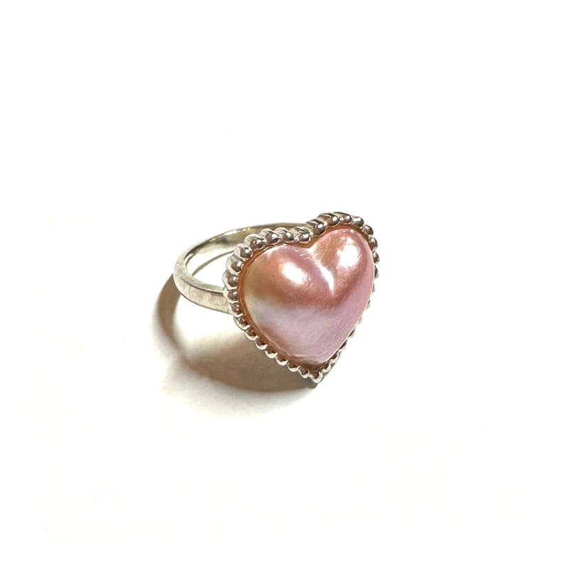 受注生産】Heart Pearl Ring(ミル) | nananbijouxxx 受注生産】Heart Pearl Ring(ミル) | nananbijouxxx