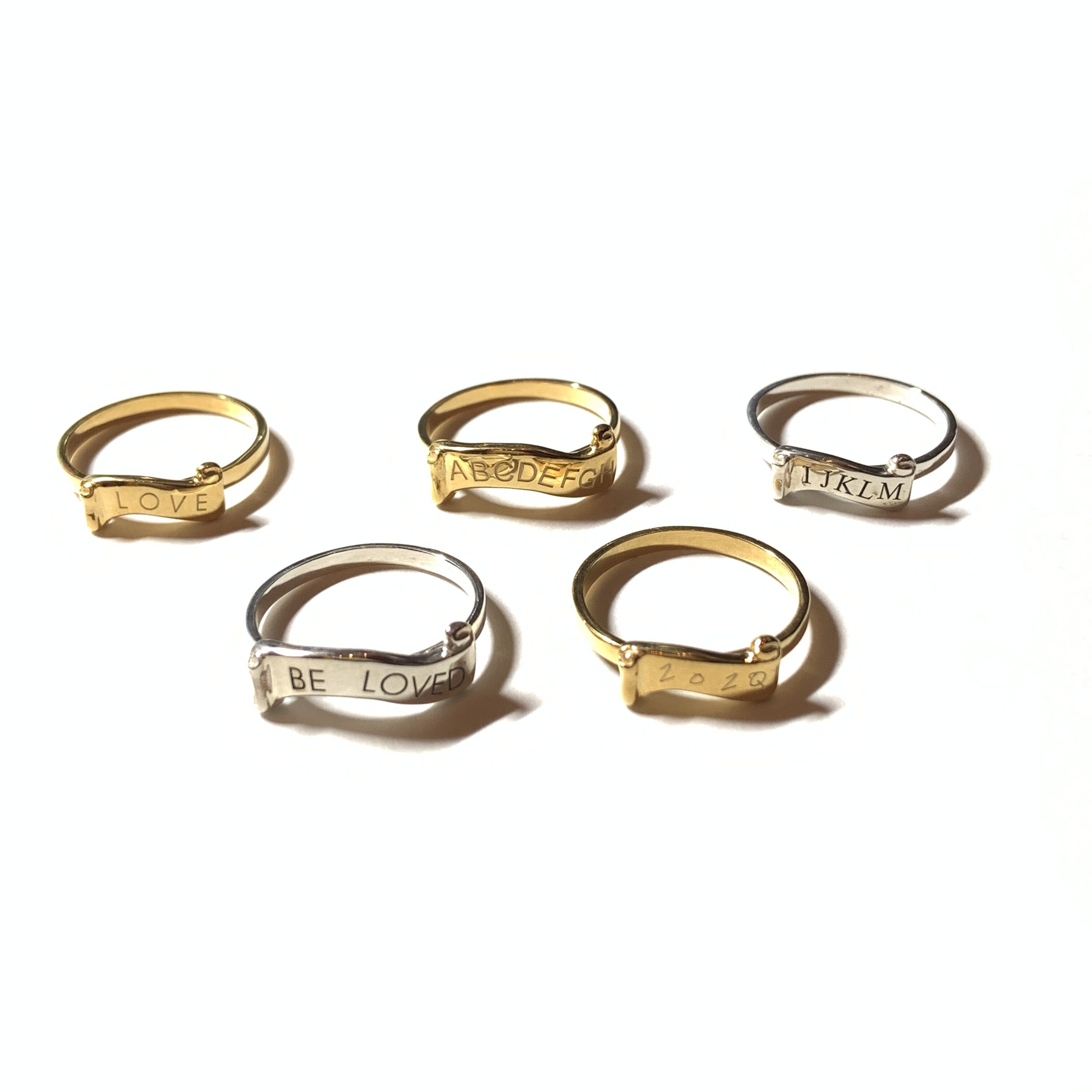 受注商品】Custom ribbon ring S (5文字まで) | nananbijouxxx