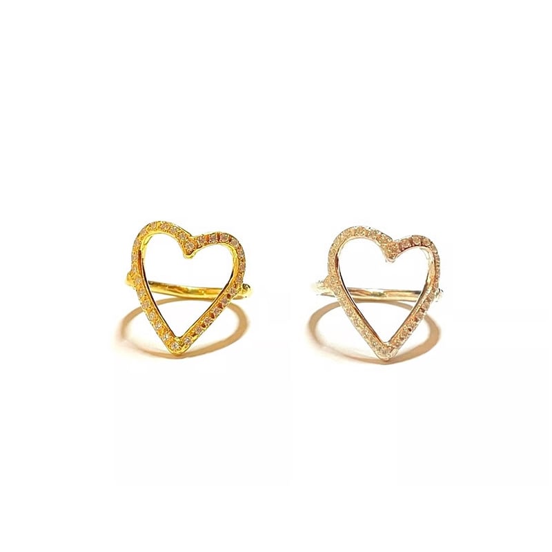 受注生産】Neo open heart ring 石あり | nananbijouxxx