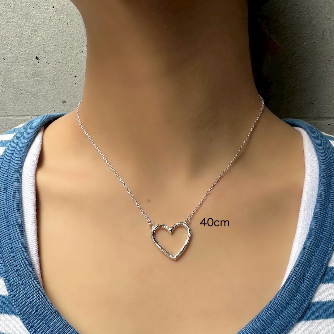 Open heart necklace〈Large〉 | nananbijouxxx