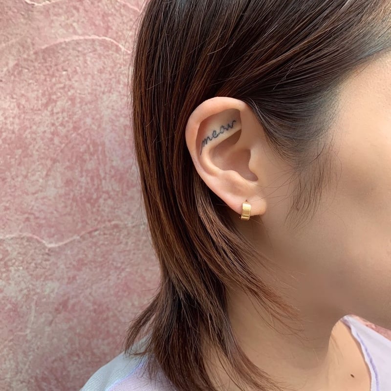 Brass hoop pierce (Set) [K18PD] | nananbijouxxx