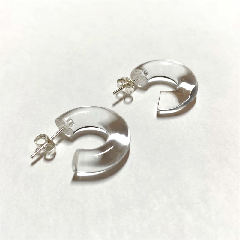 Crystal hoop pierce (set) | nananbijouxxx