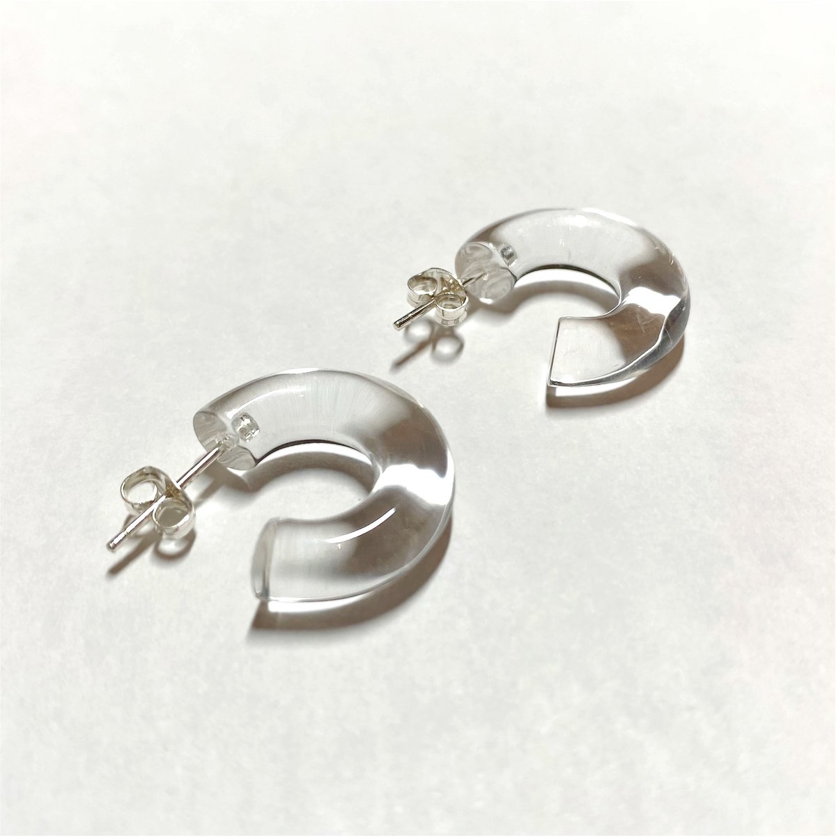 Crystal hoop pierce (set) | nananbijouxxx