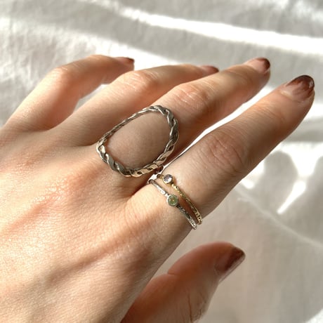 【受注商品】Birthday stone pattern ring (6月/ブルームーンストーン)